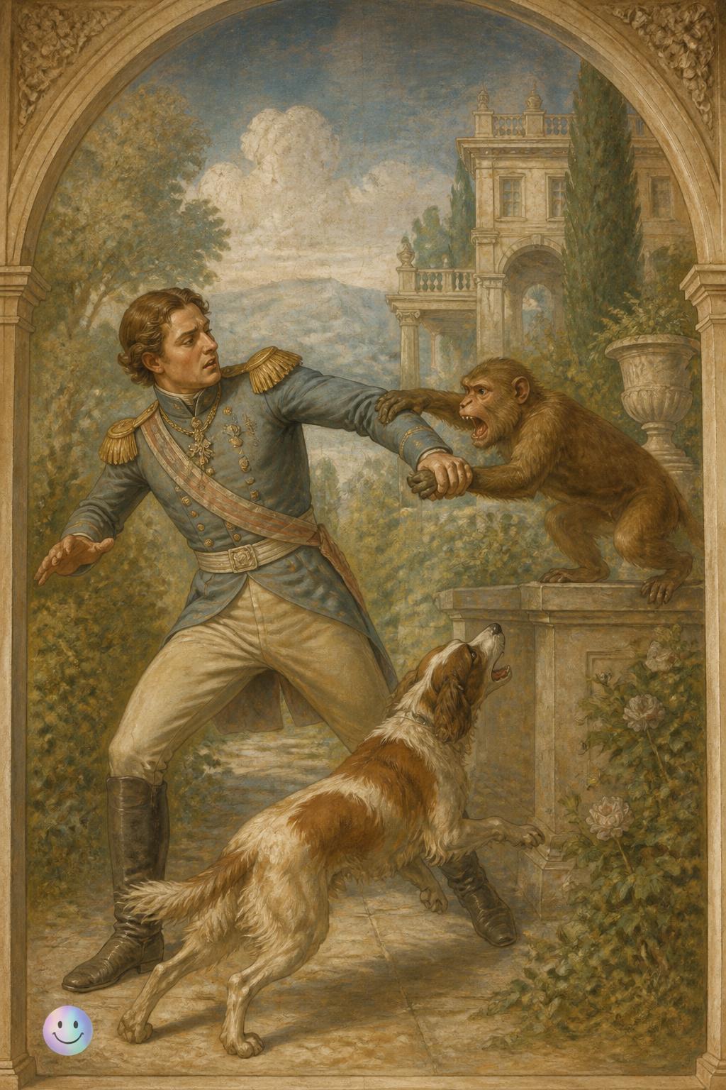 The Greek king defeated by a palace monkey
