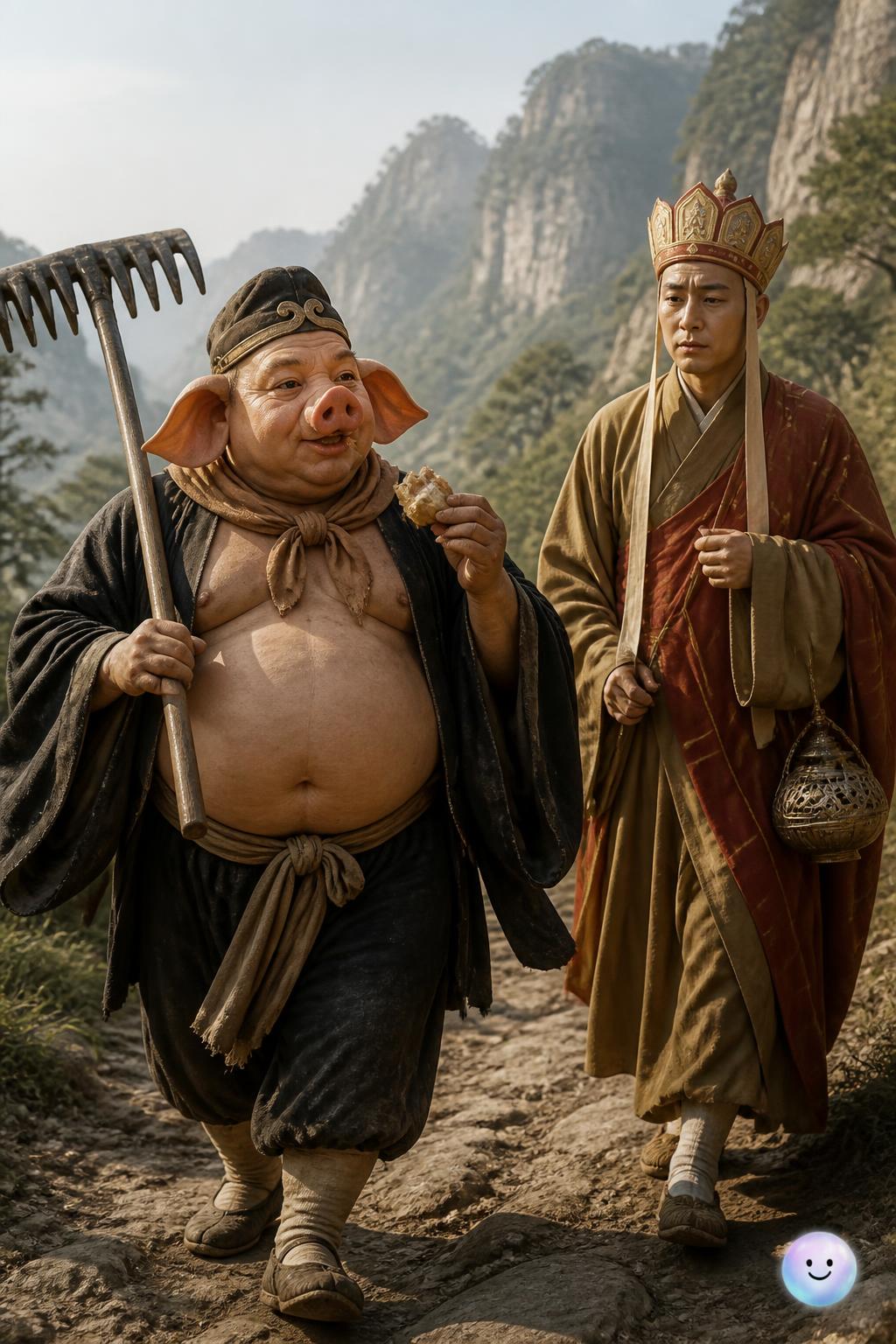Zhu Bajie and the greedy pilgrim of the East