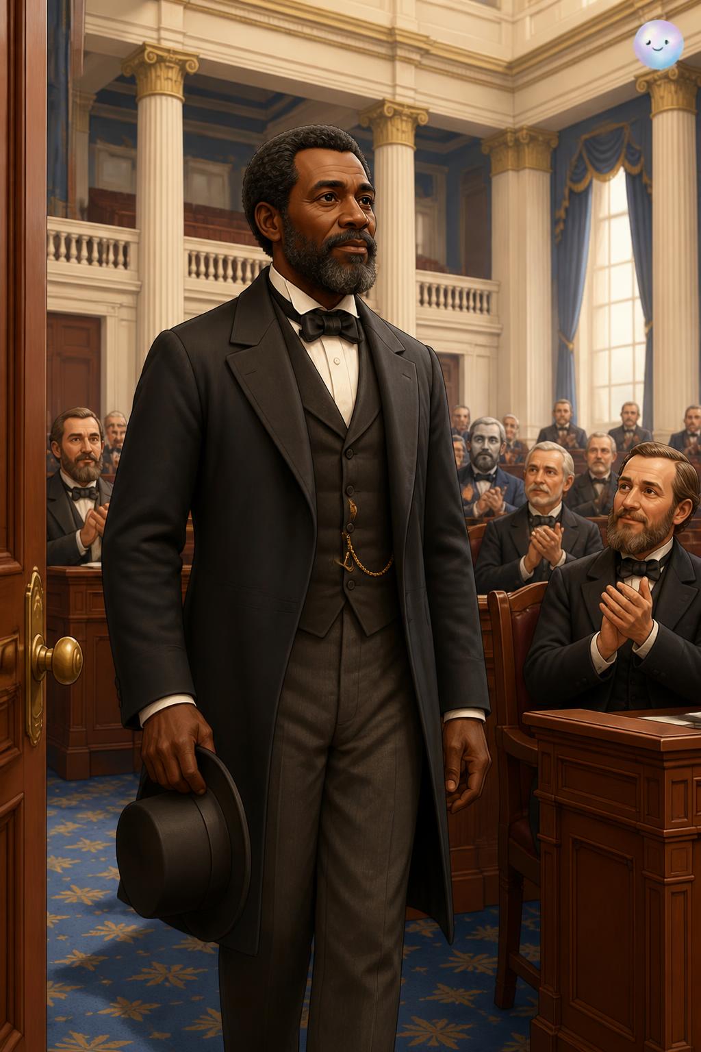 Joseph Rainey enters the House
