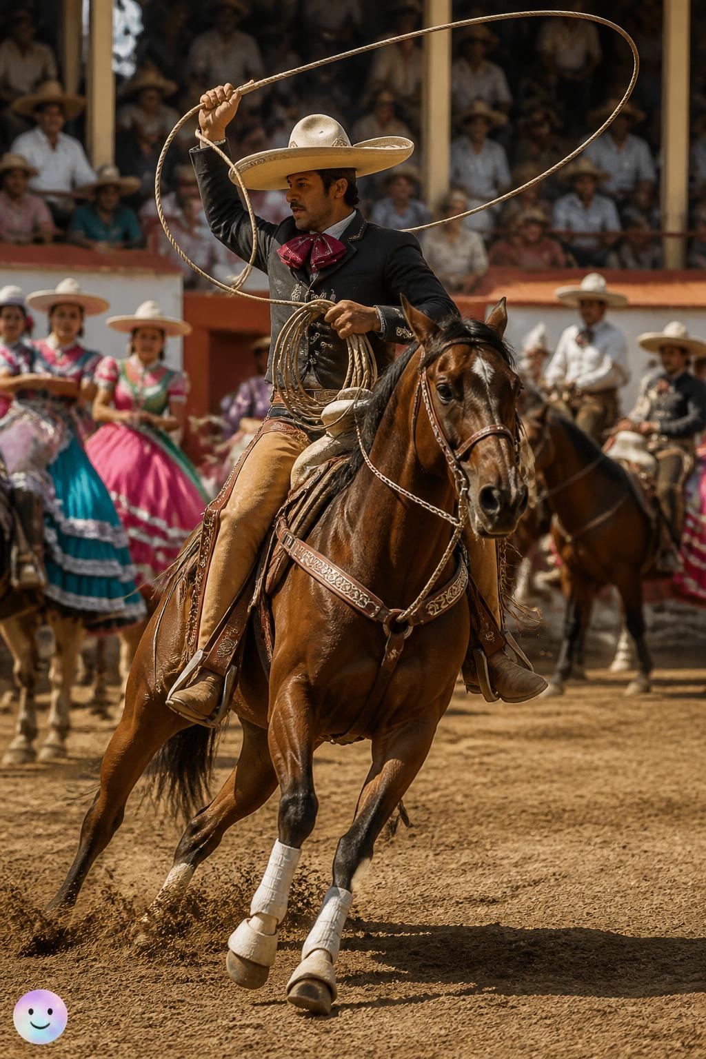 La fiesta de la charrería en el lienzo