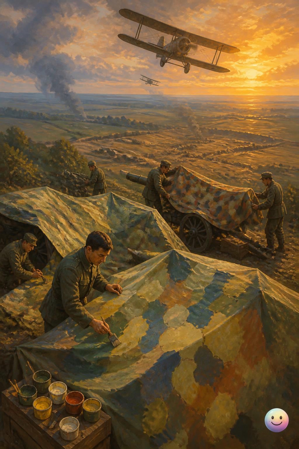 Painting camouflage from the sky