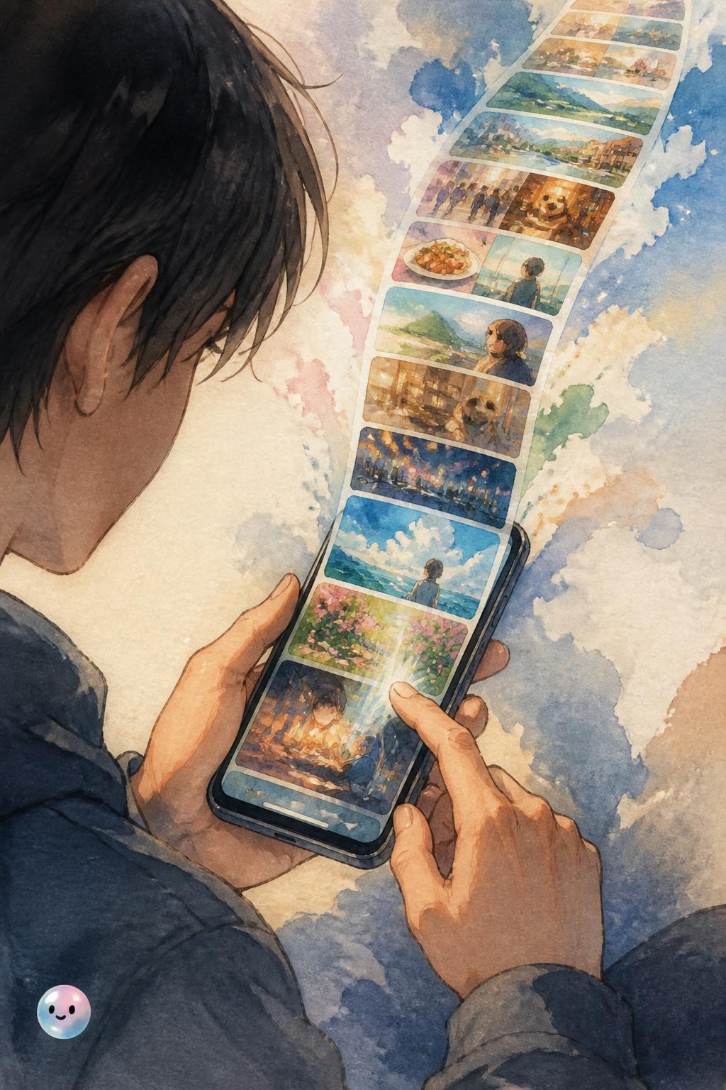 The physical act of scrolling