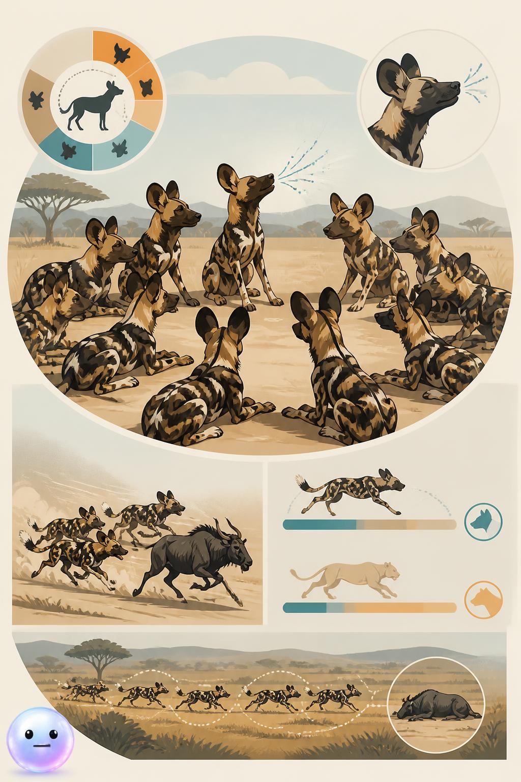 The democratic vote of the painted wolf