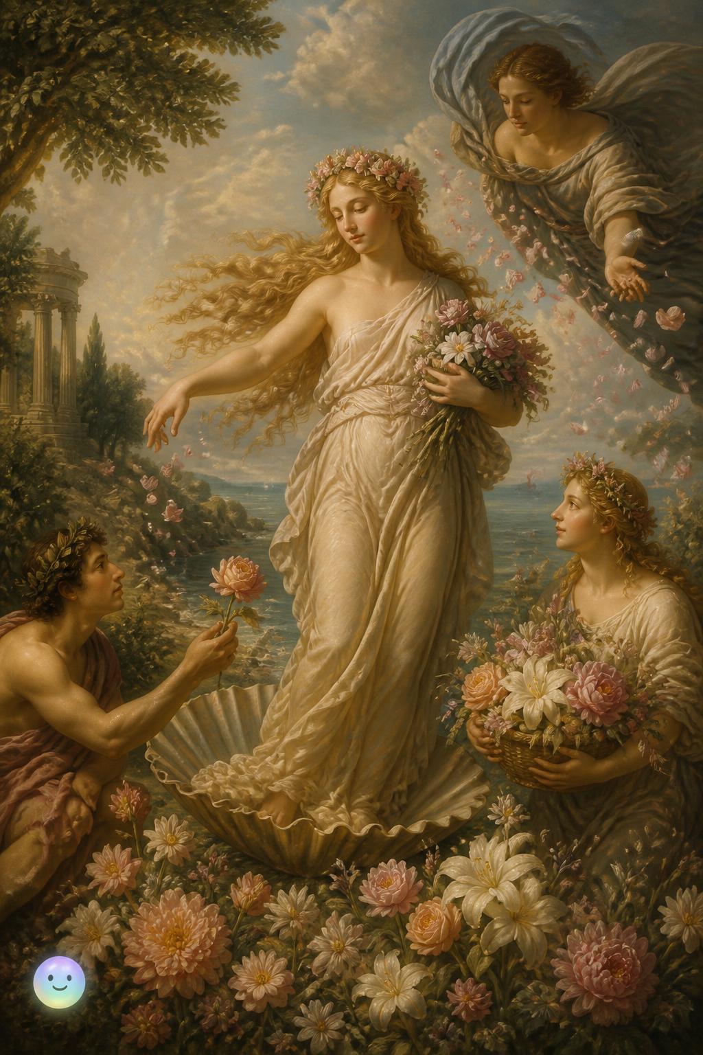 La mitología griega y el nacimiento floral