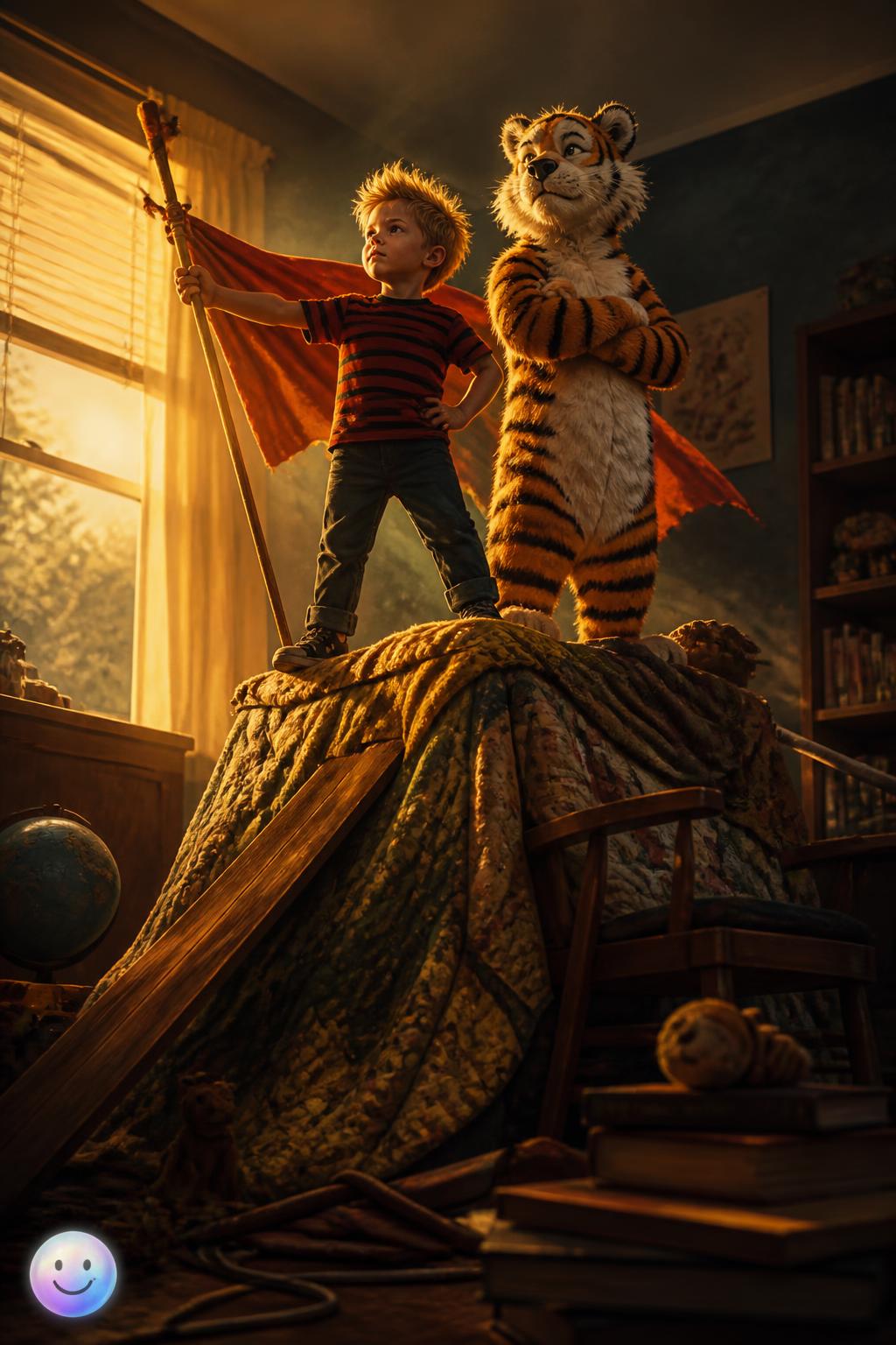 A boy and his imaginary tiger