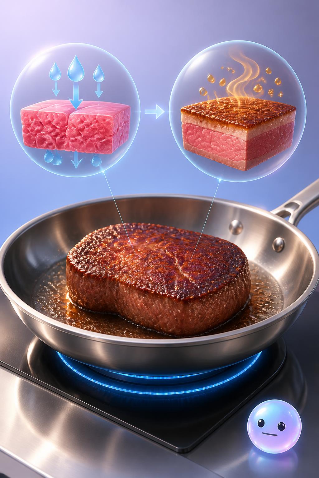Saisir la viande, le mythe des pores bouchés