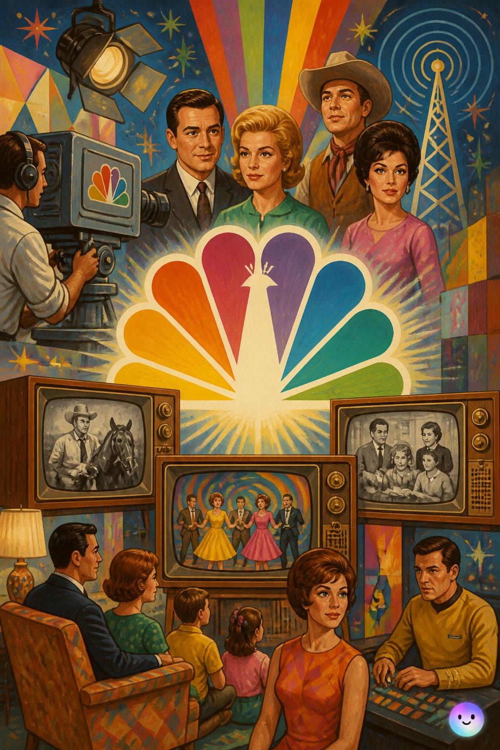 The NBC peacock and the color transition