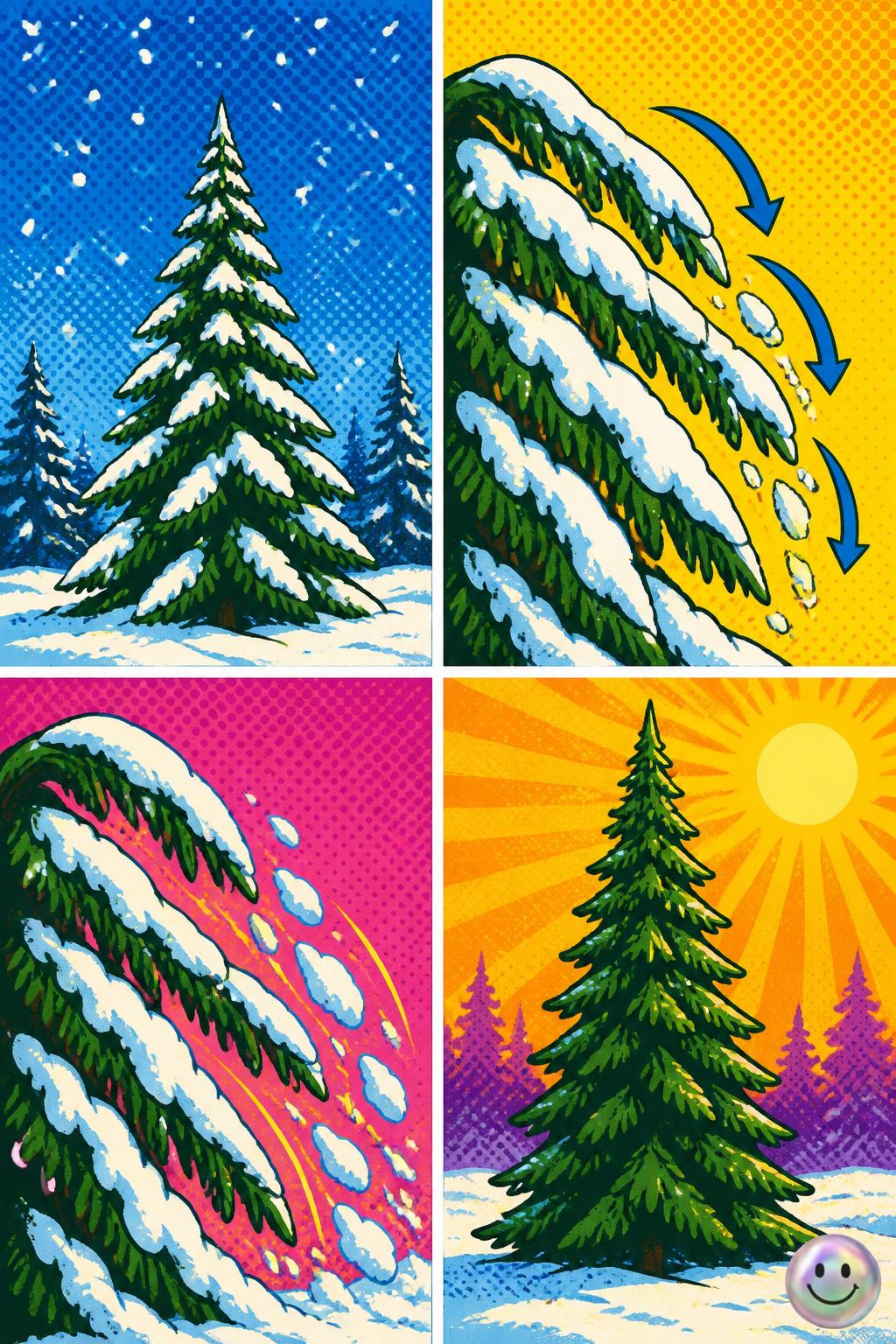 Why conifers look like party hats