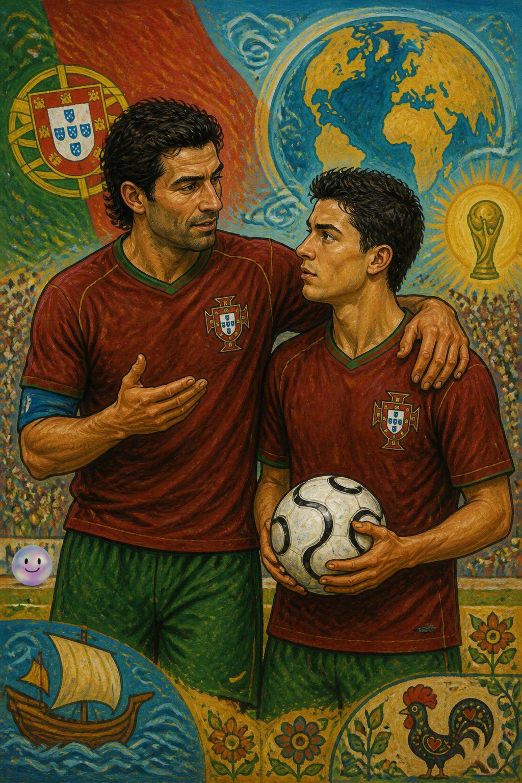 Bajo el ala del capitán Luis Figo