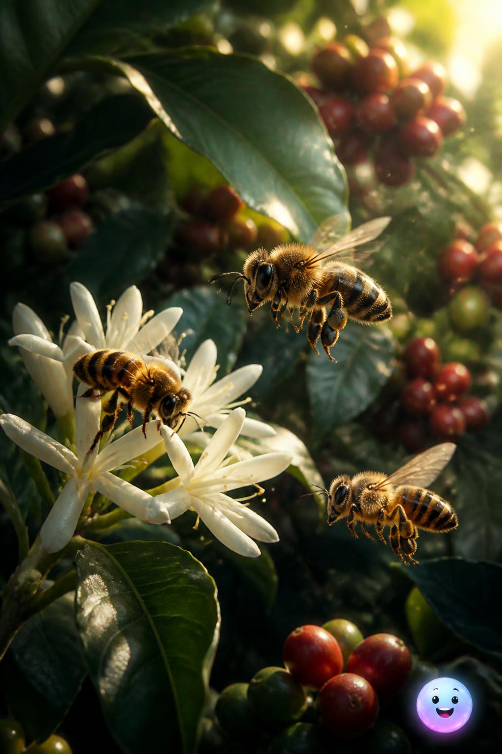 Honeybees on a caffeine buzz