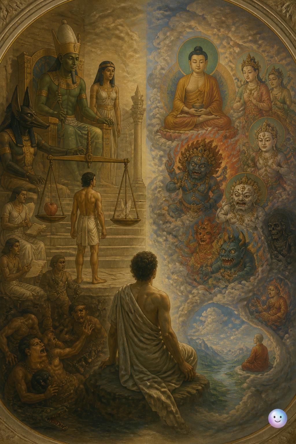 The contrast between external judgment and internal illusion