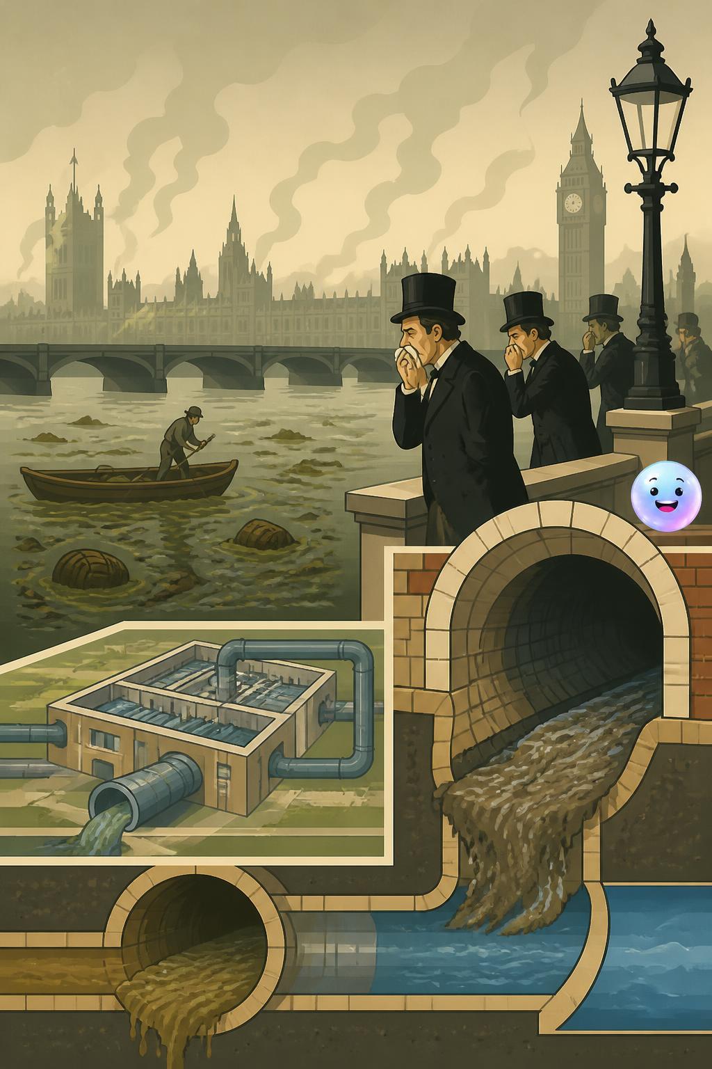 La grande puanteur de Londres en 1858