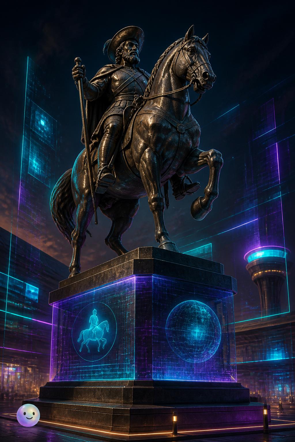 The controversial giant airport horseman