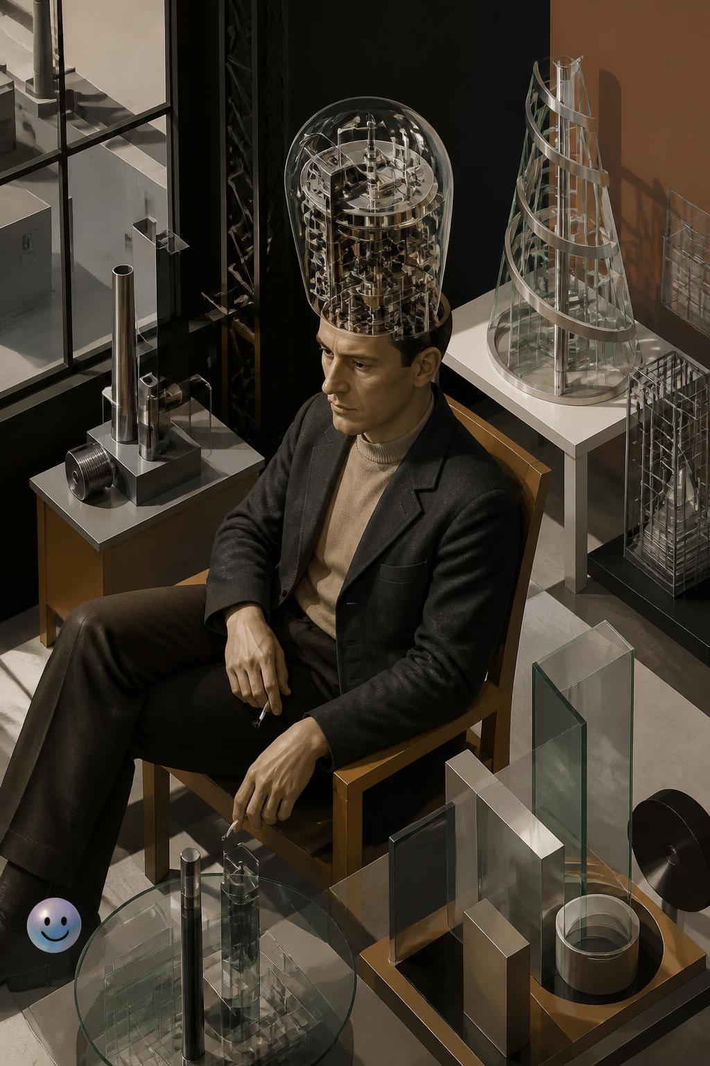 The satirical portrait of Tatlin at home