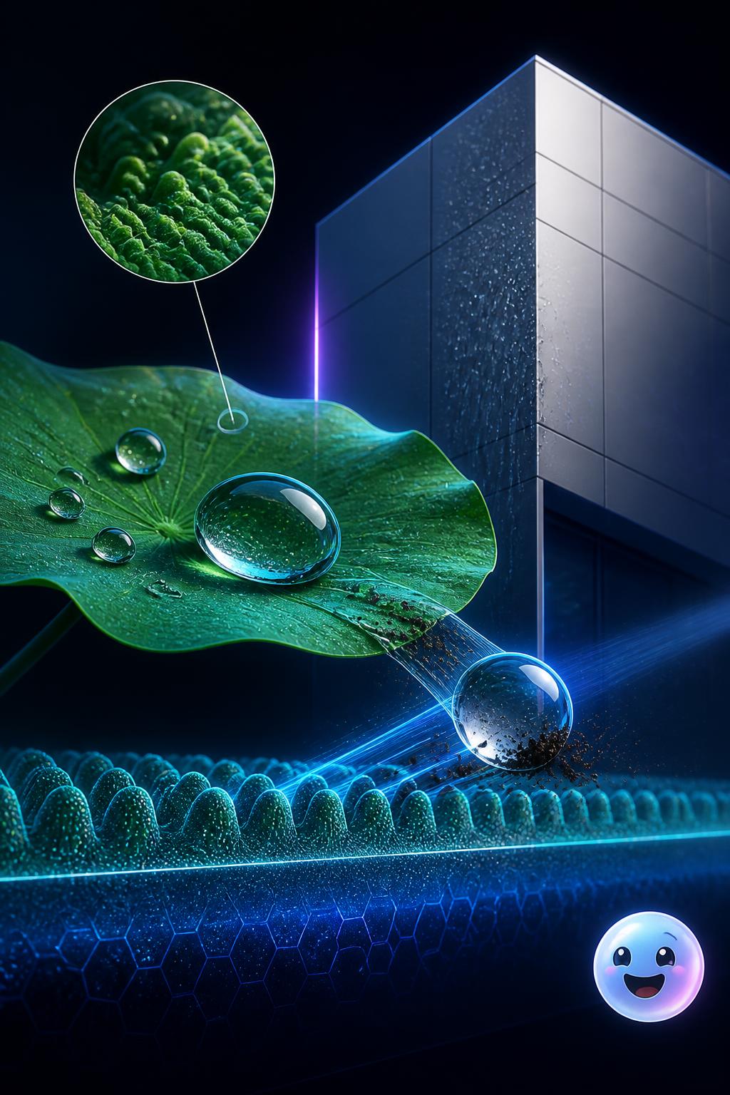 The lotus leaf and self-cleaning paint