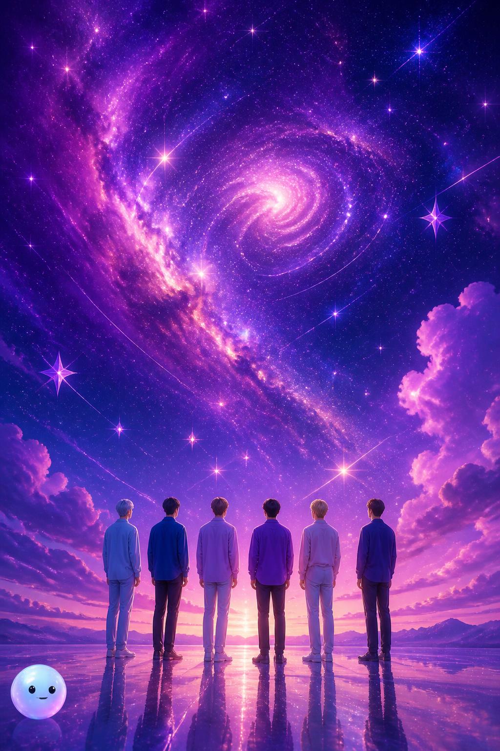 Un cielo teñido de Vivid Plum y Space Violet