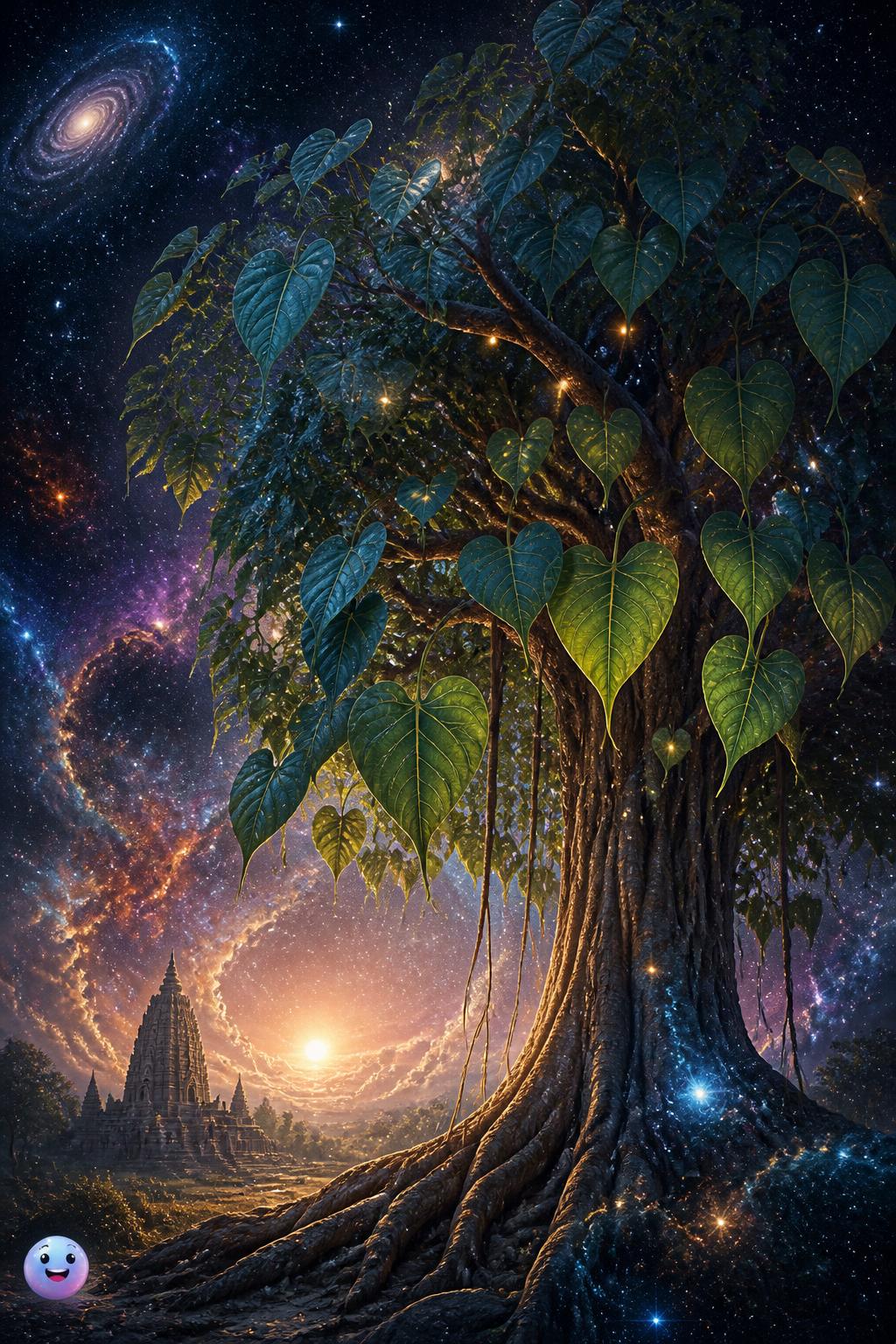 The sacred canopy of the Bodhi tree