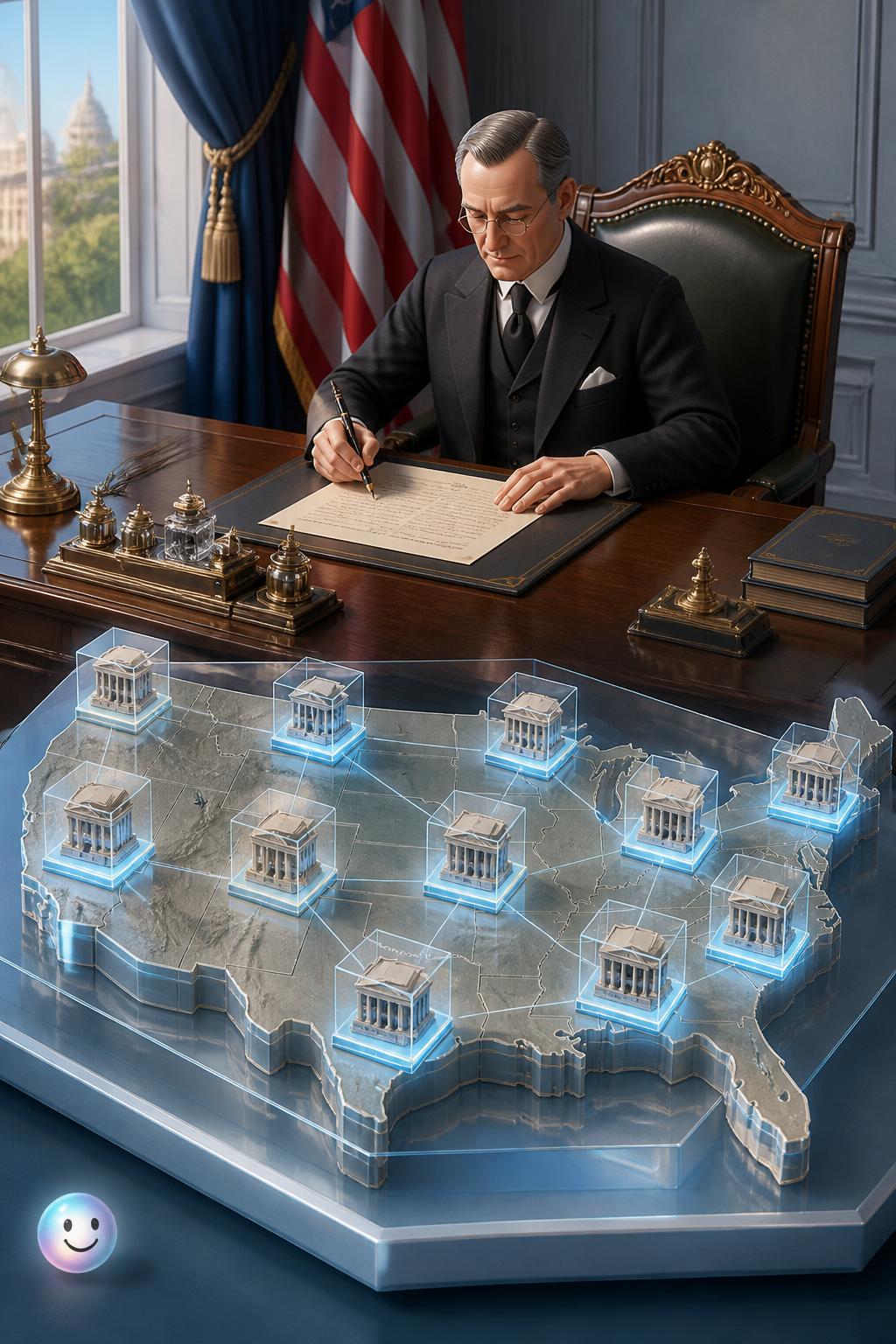 Wilson signs the banking compromise