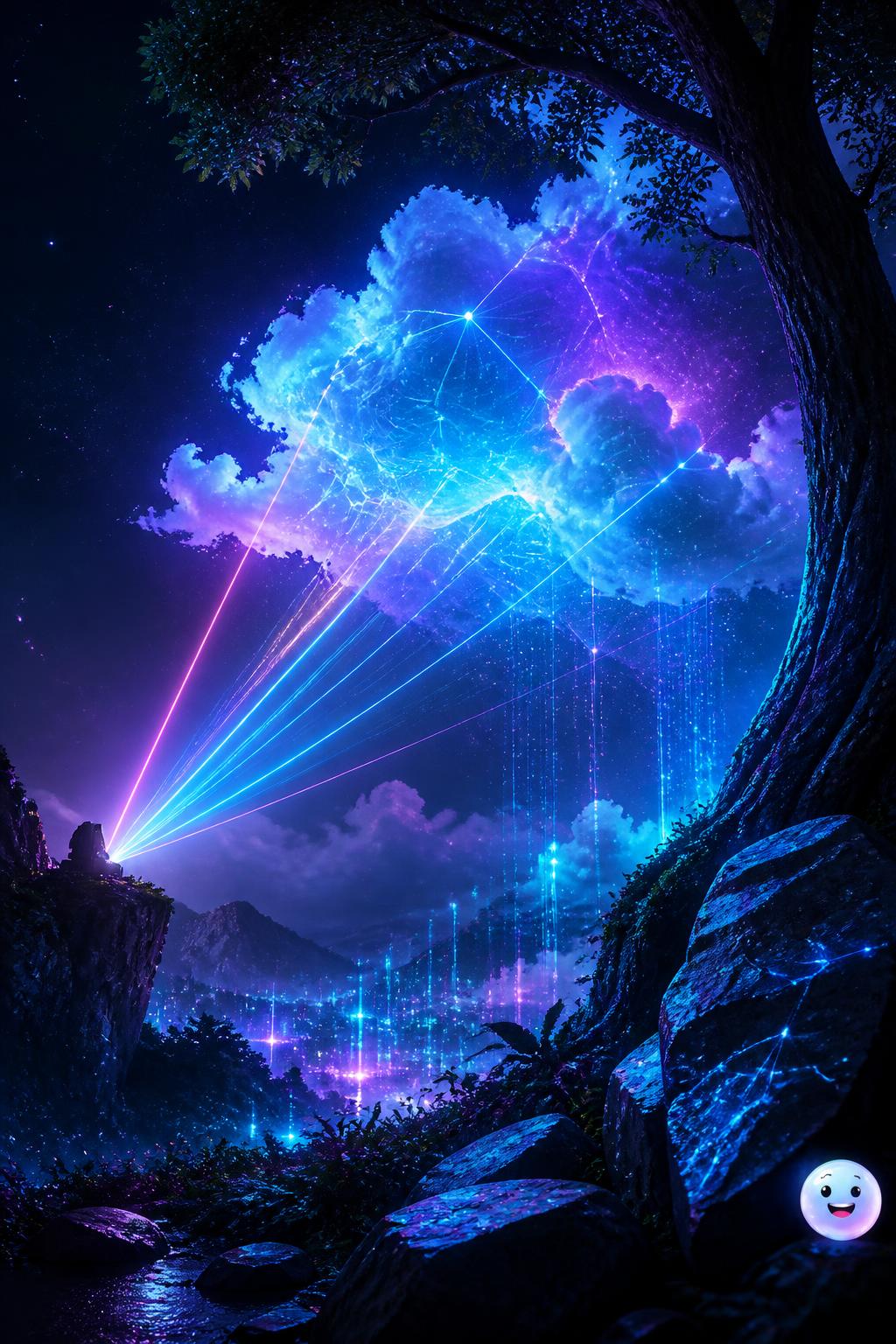 Deep scattering and neural clouds