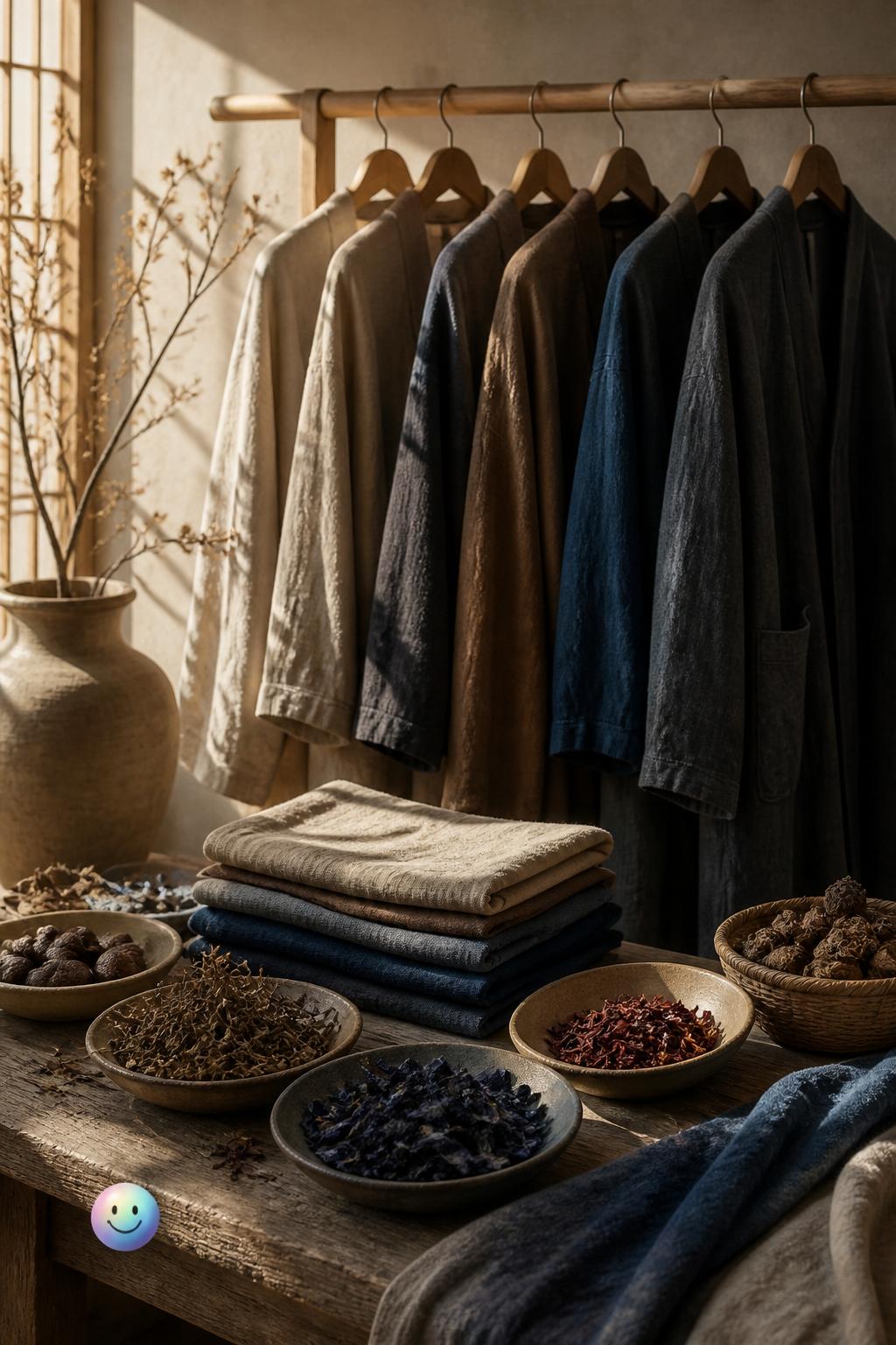 Earthy palettes and natural dyes