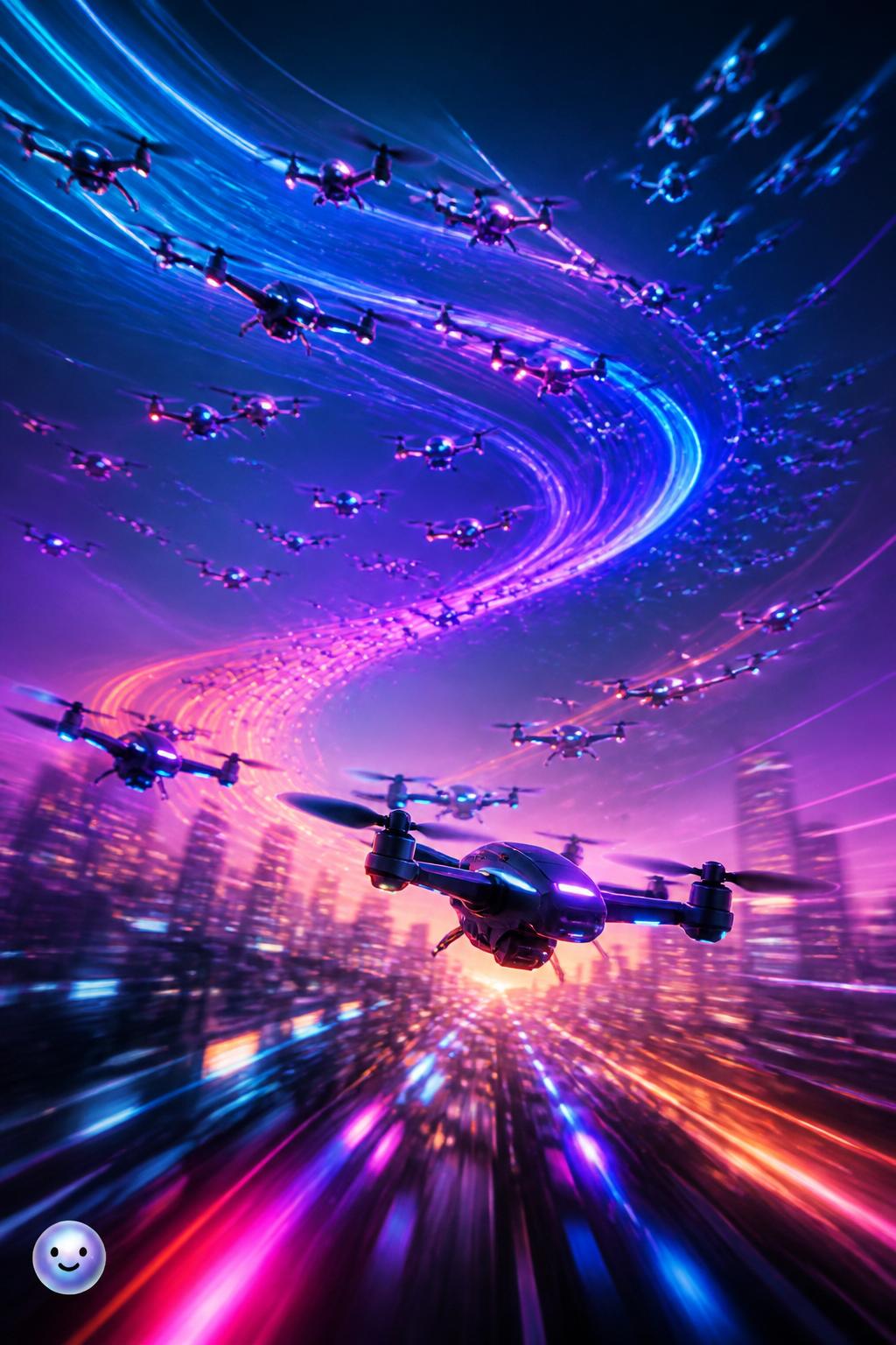 Drones que vuelan como bandadas inteligentes
