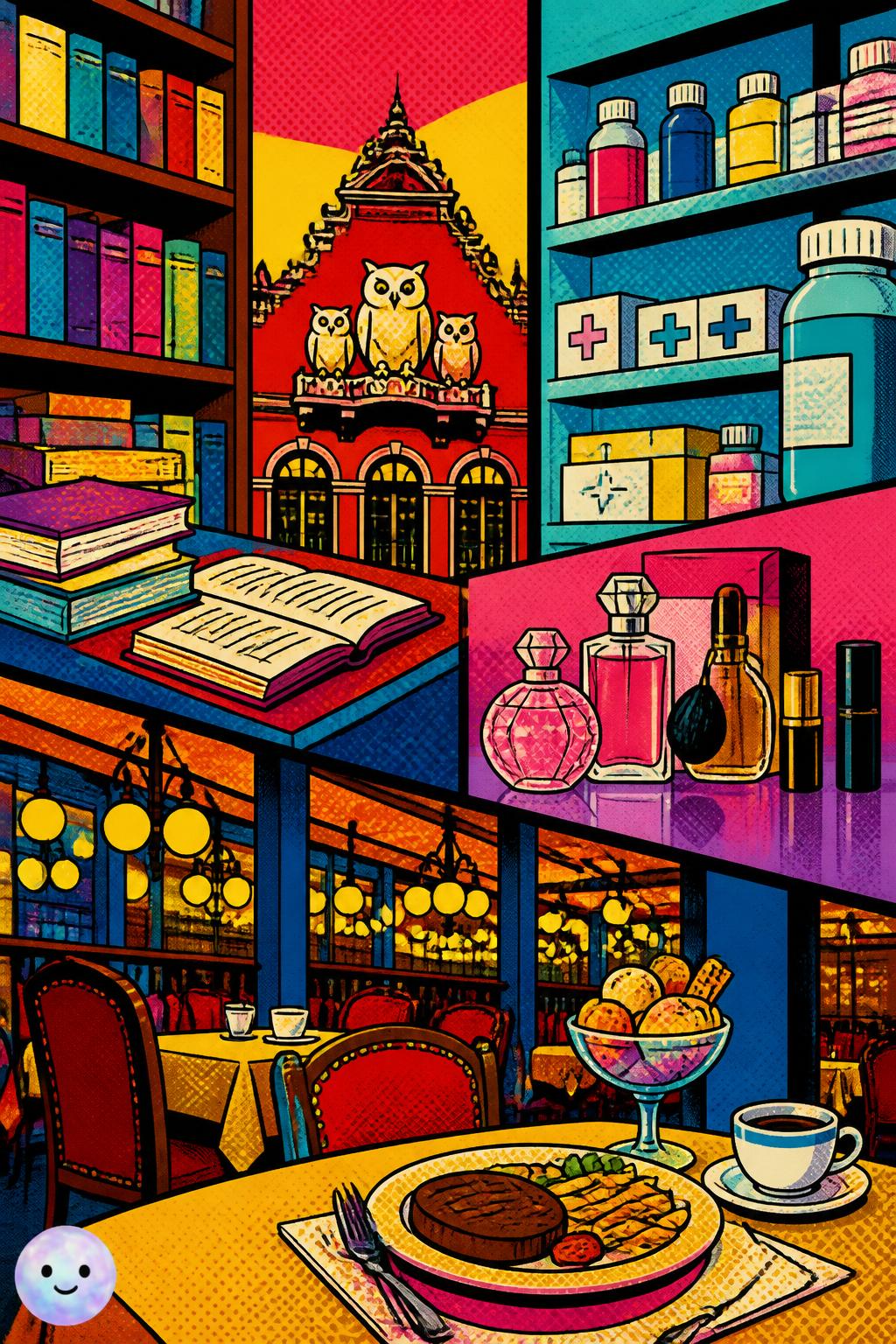 El concepto de tienda departamental y restaurante