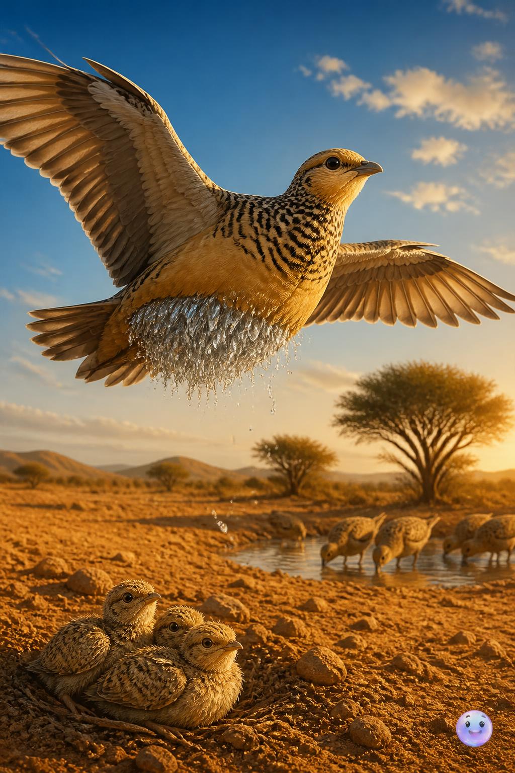The flying sponges of the Kalahari