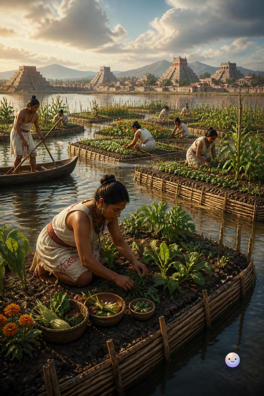 Floating gardens of Tenochtitlan