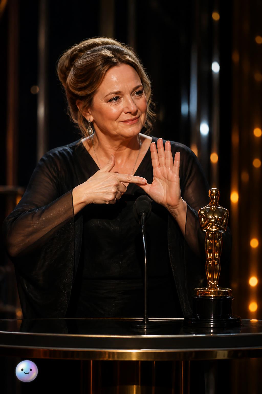Louise Fletcher signs her emotional speech