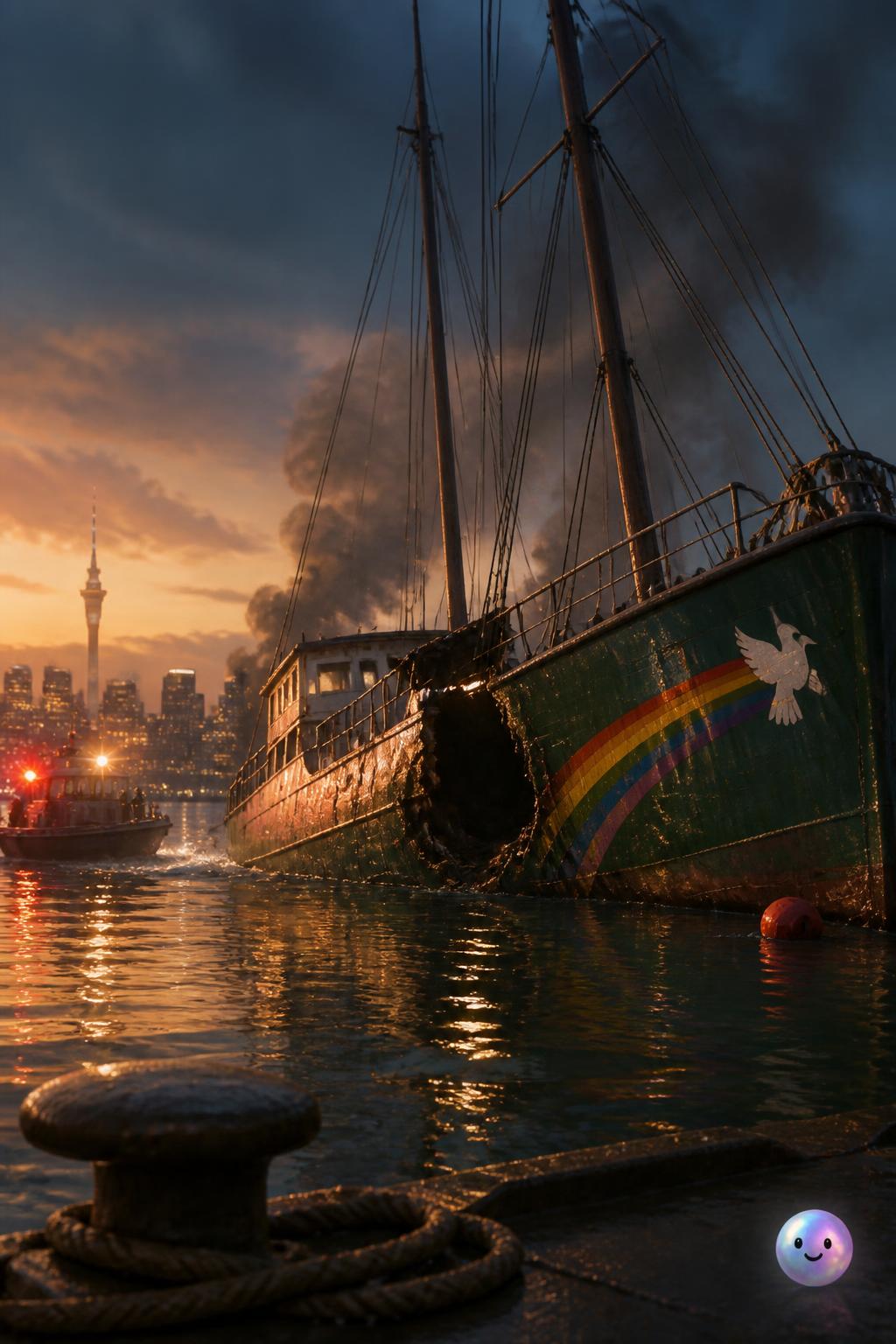 The sinking of the Rainbow Warrior