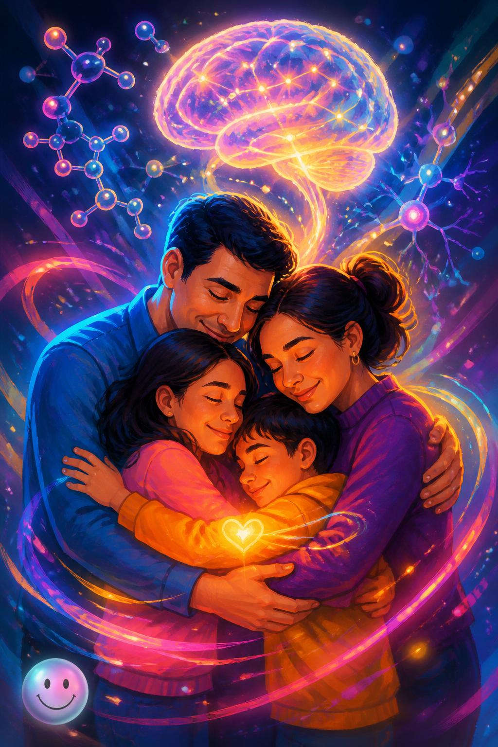 La química de los abrazos familiares