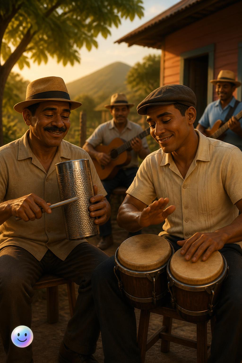 La güira y el bongó dominicanos
