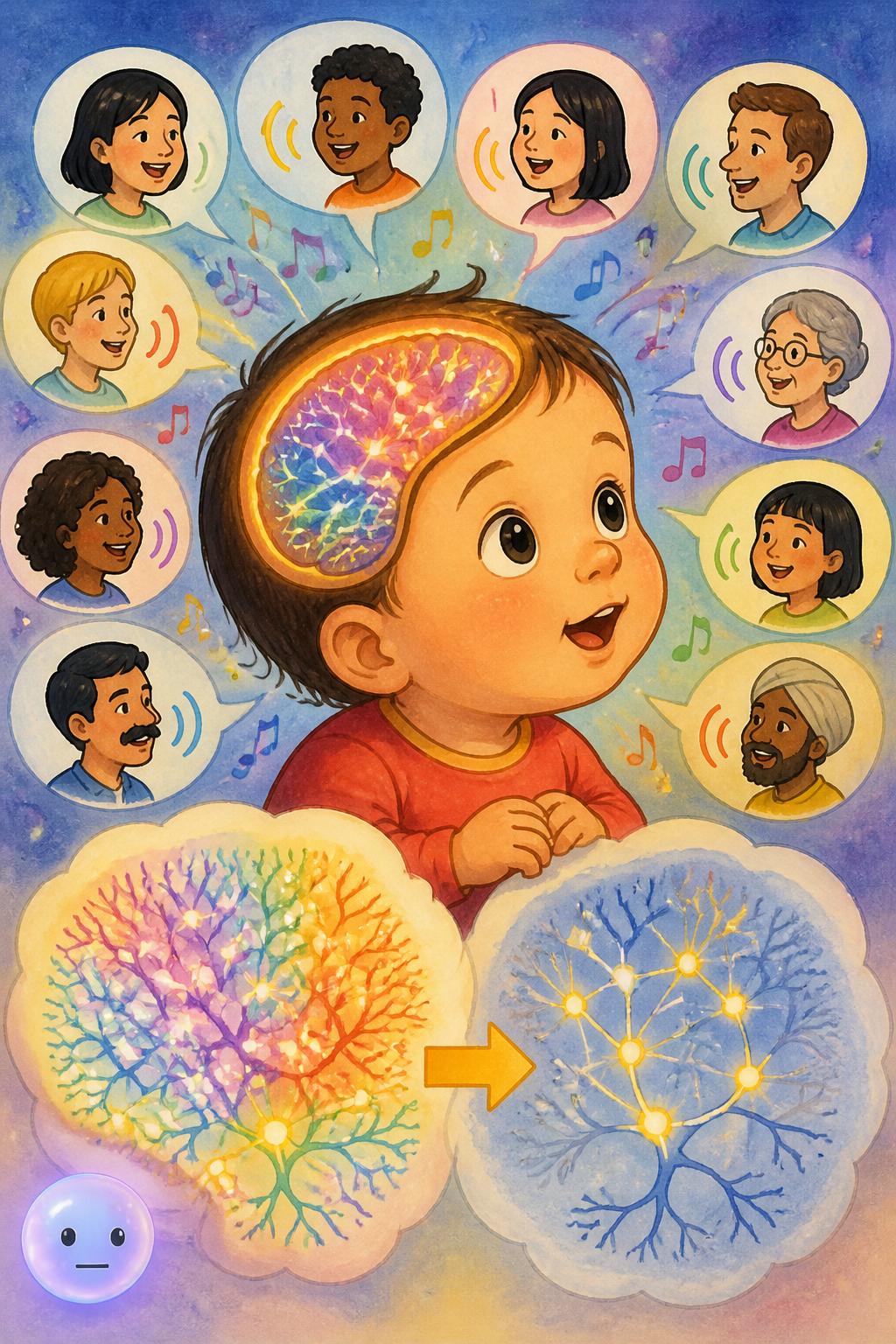 Synaptic pruning and the loss of sounds