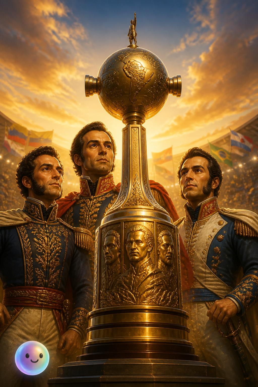 Héroes de la independencia en el trofeo