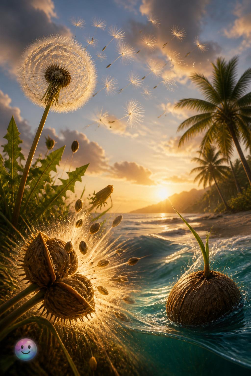 Wind, water, and hitchhiking seeds