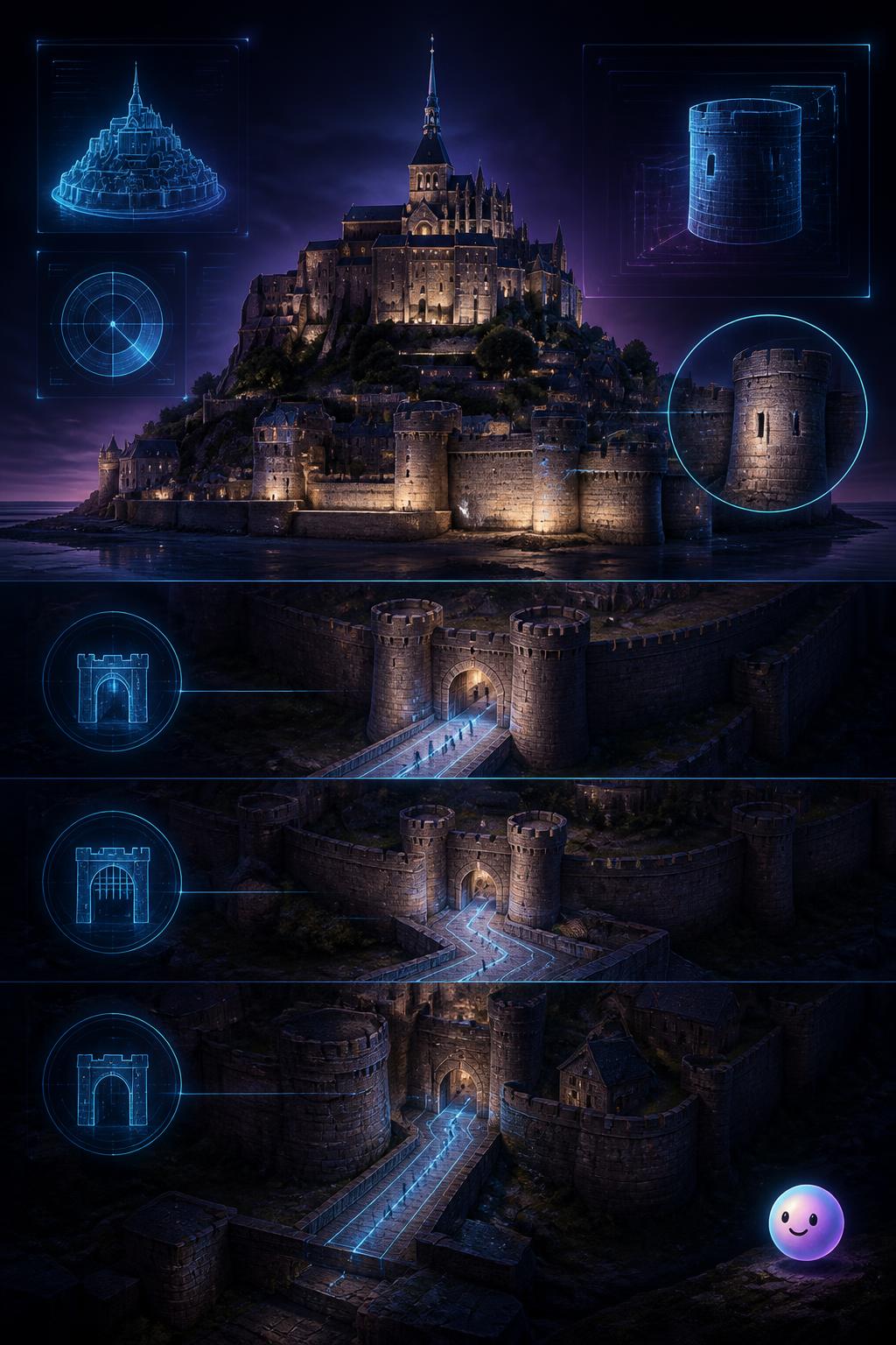The heavy walls of defense