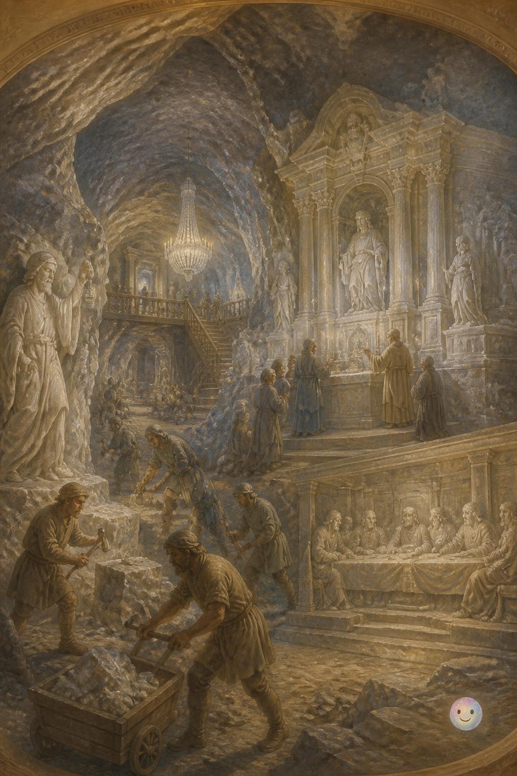The subterranean cathedral of Wieliczka