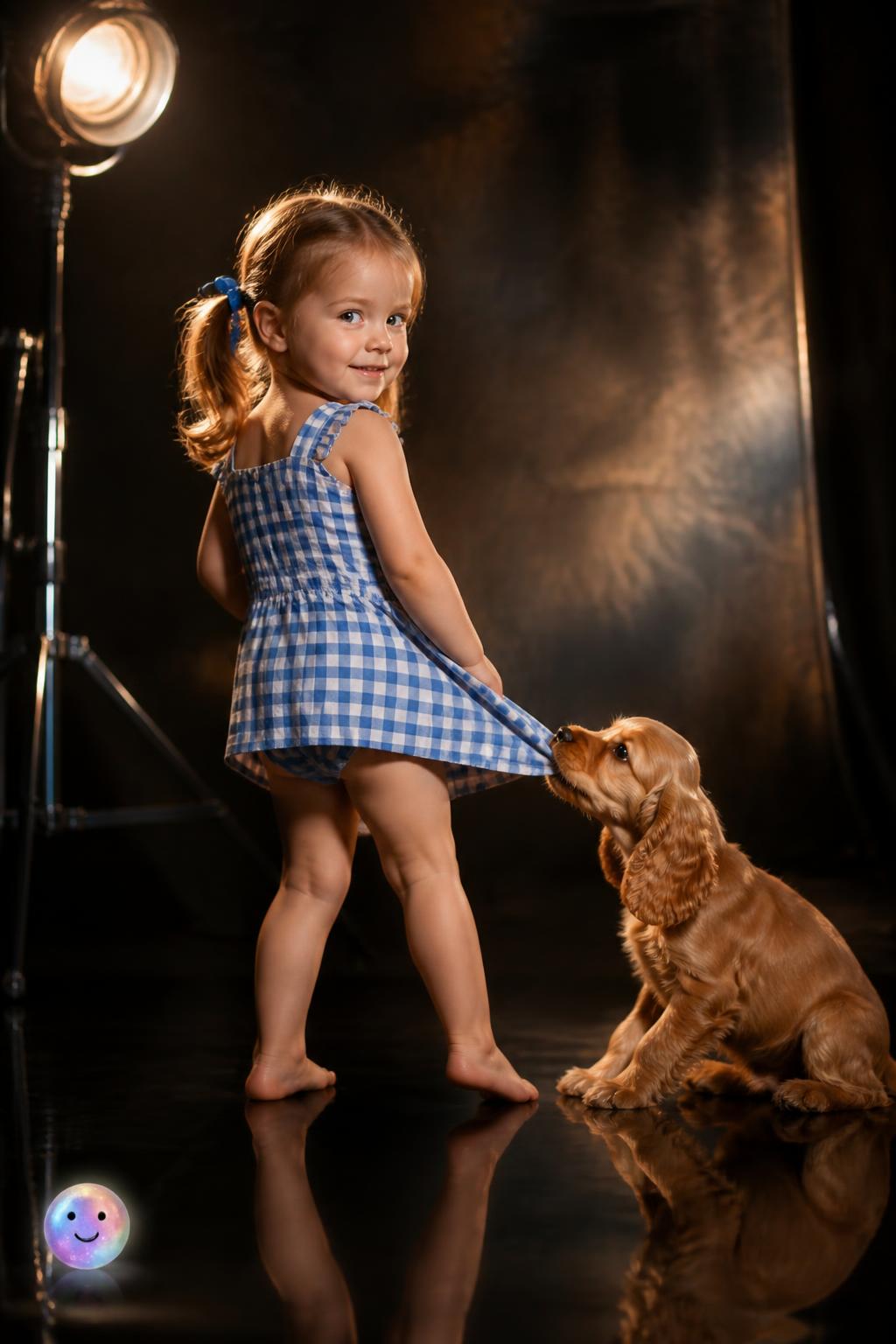 Jodie Foster and the Coppertone dog