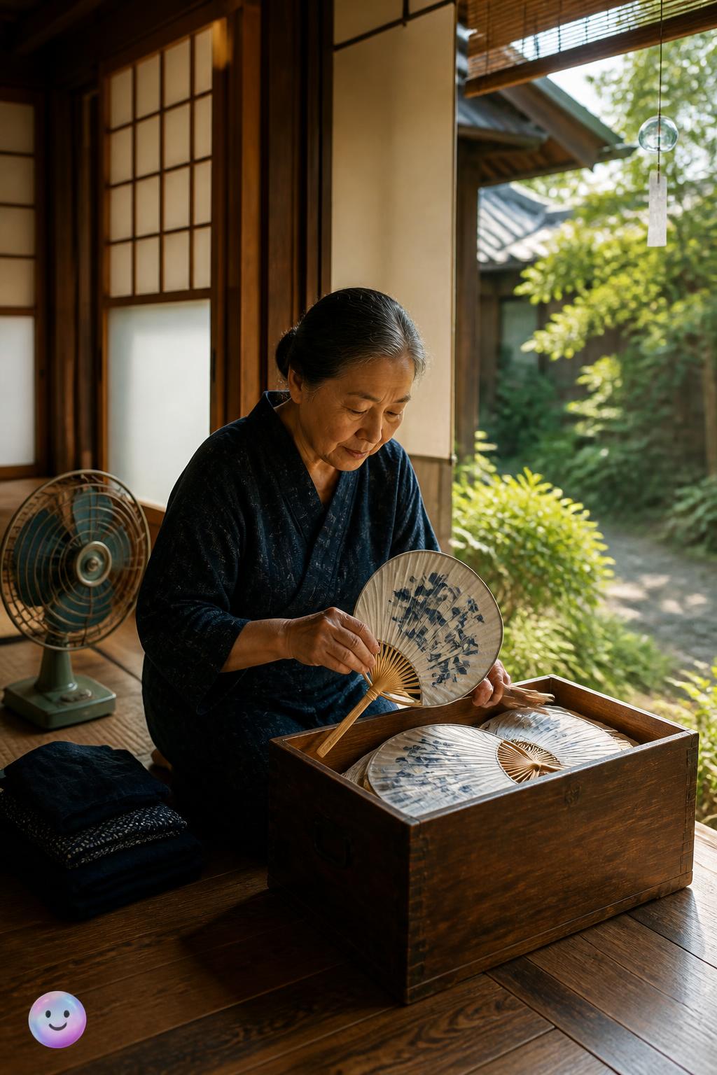 団扇を片付ける暮らしの節目