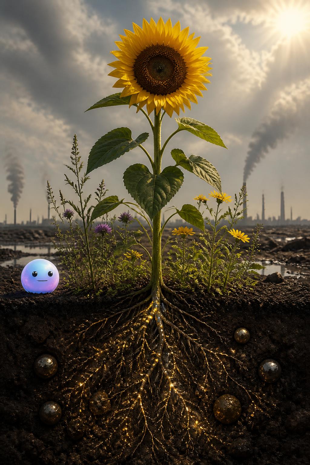 Cleaning toxic soil with wildflowers