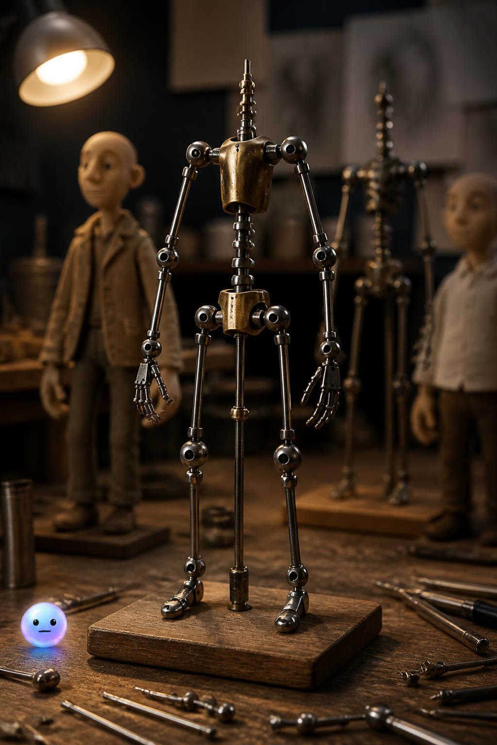 The hidden metal skeletons keeping puppets upright
