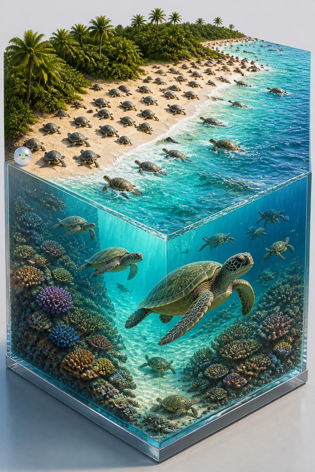 El viaje de las tortugas marinas