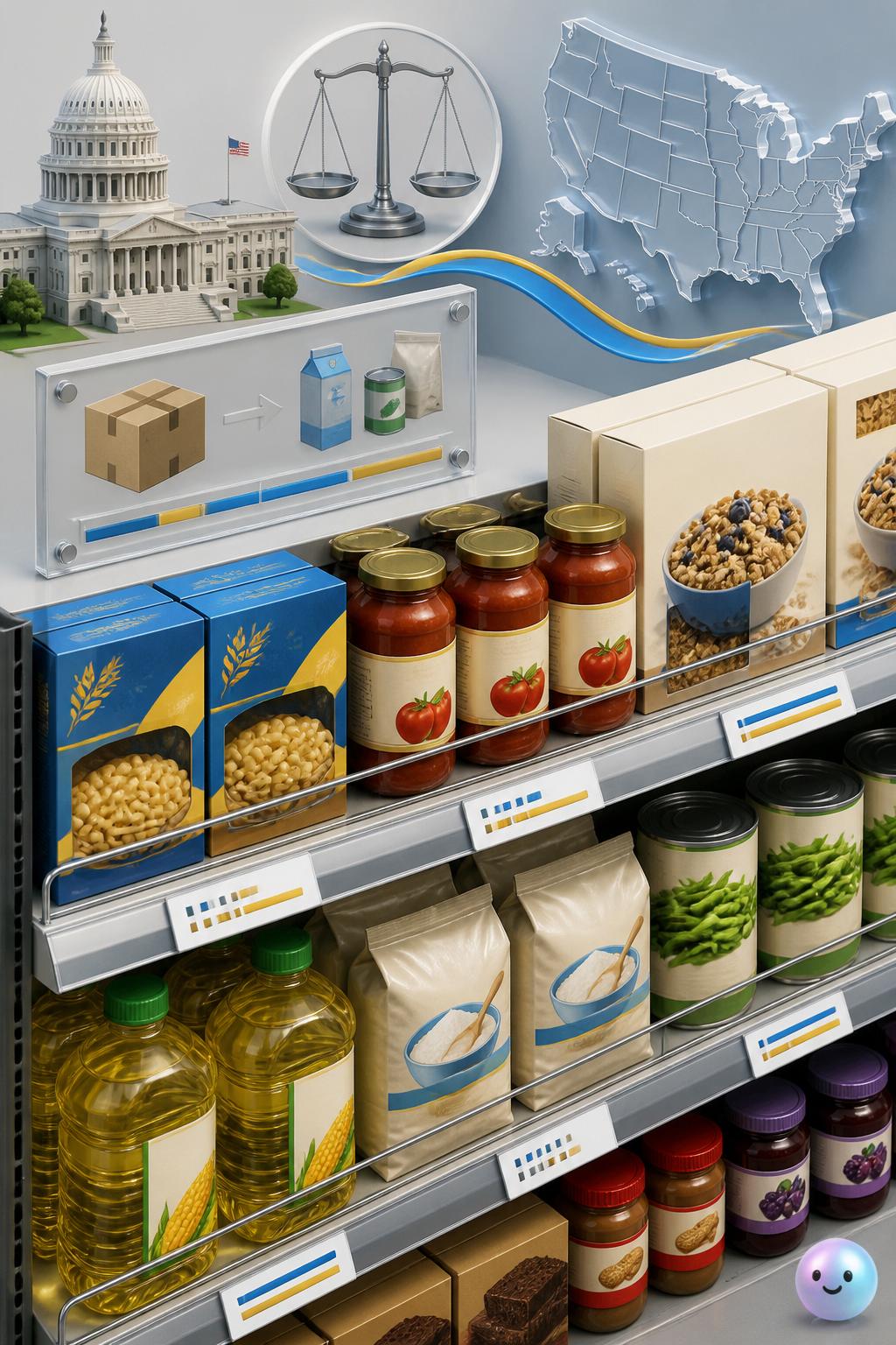 Dual labeling on supermarket shelves