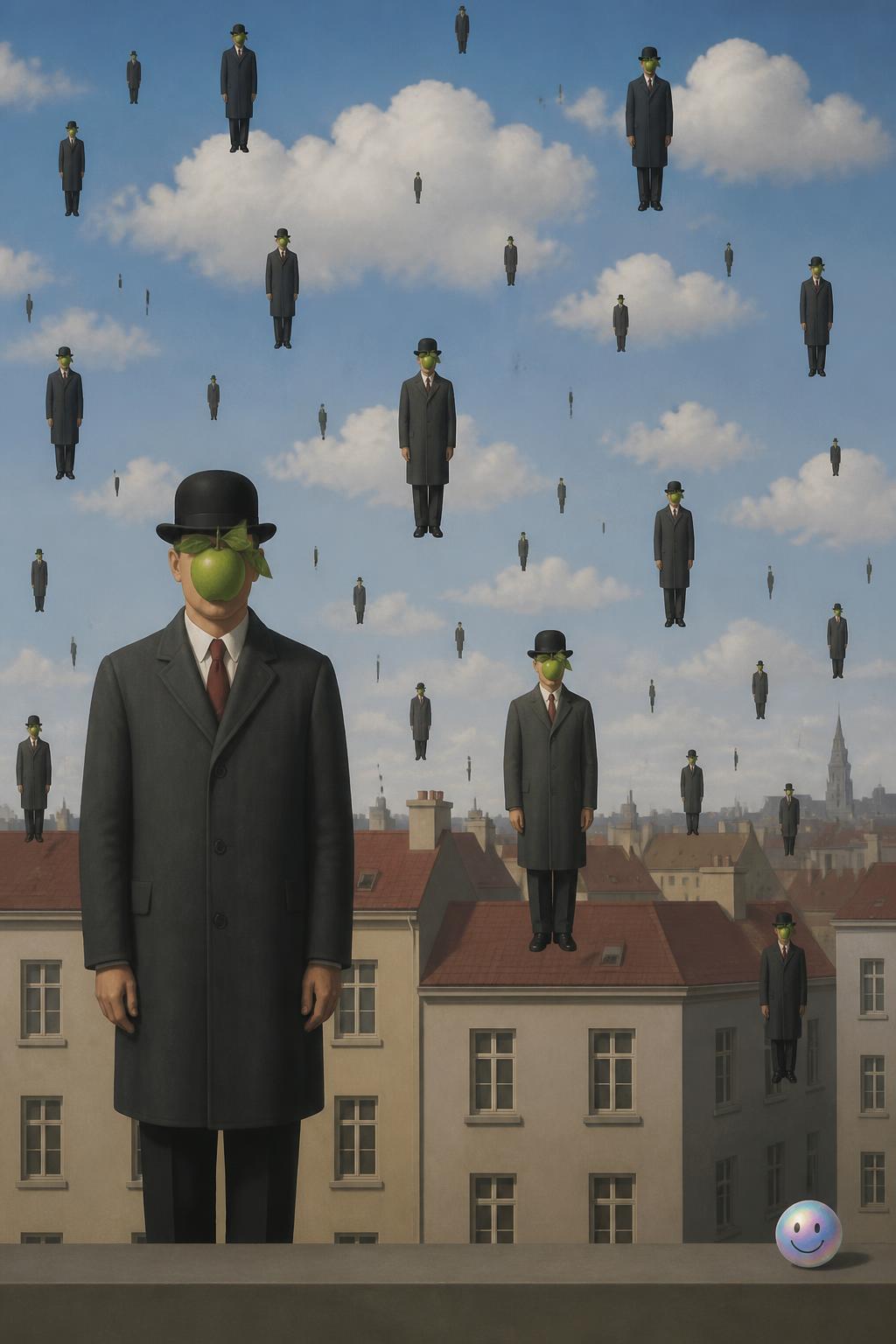 Rain of identical gentlemen