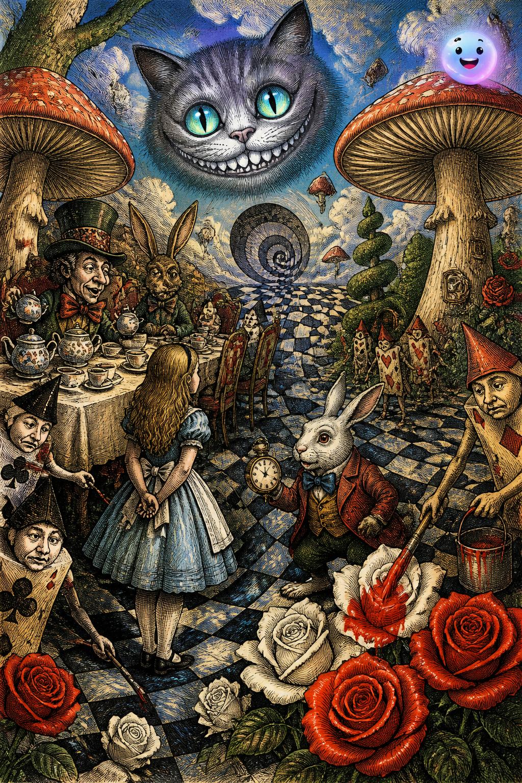 Cheshire Cat and Projective Geometry Visual