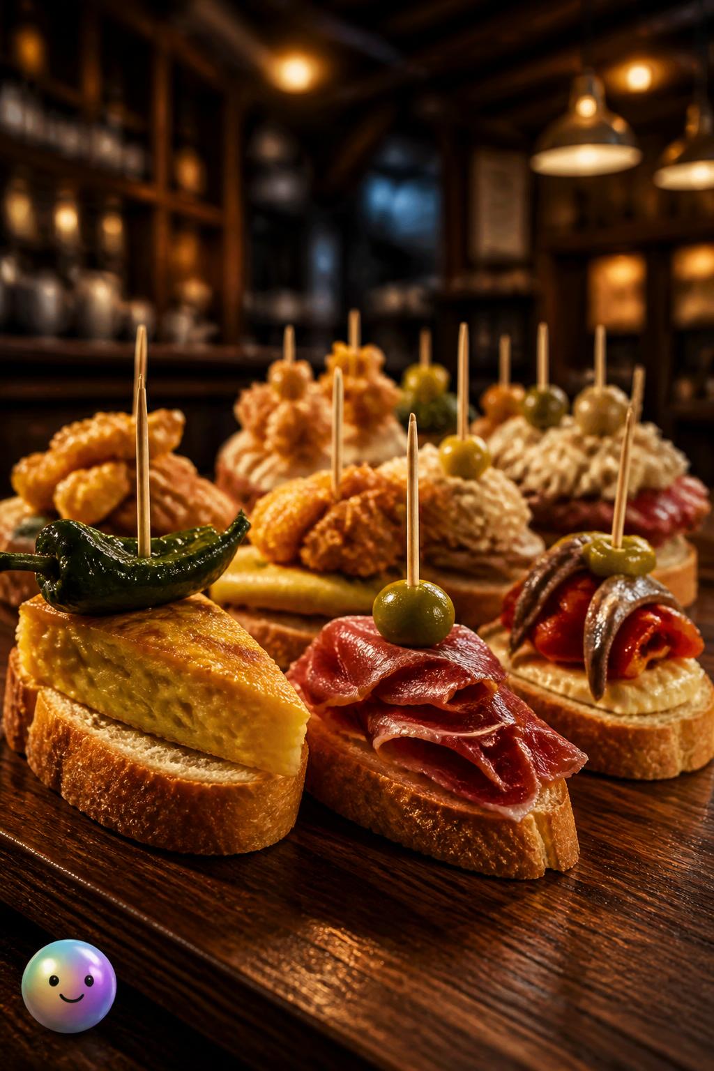 The famous Basque snacks called Pintxos
