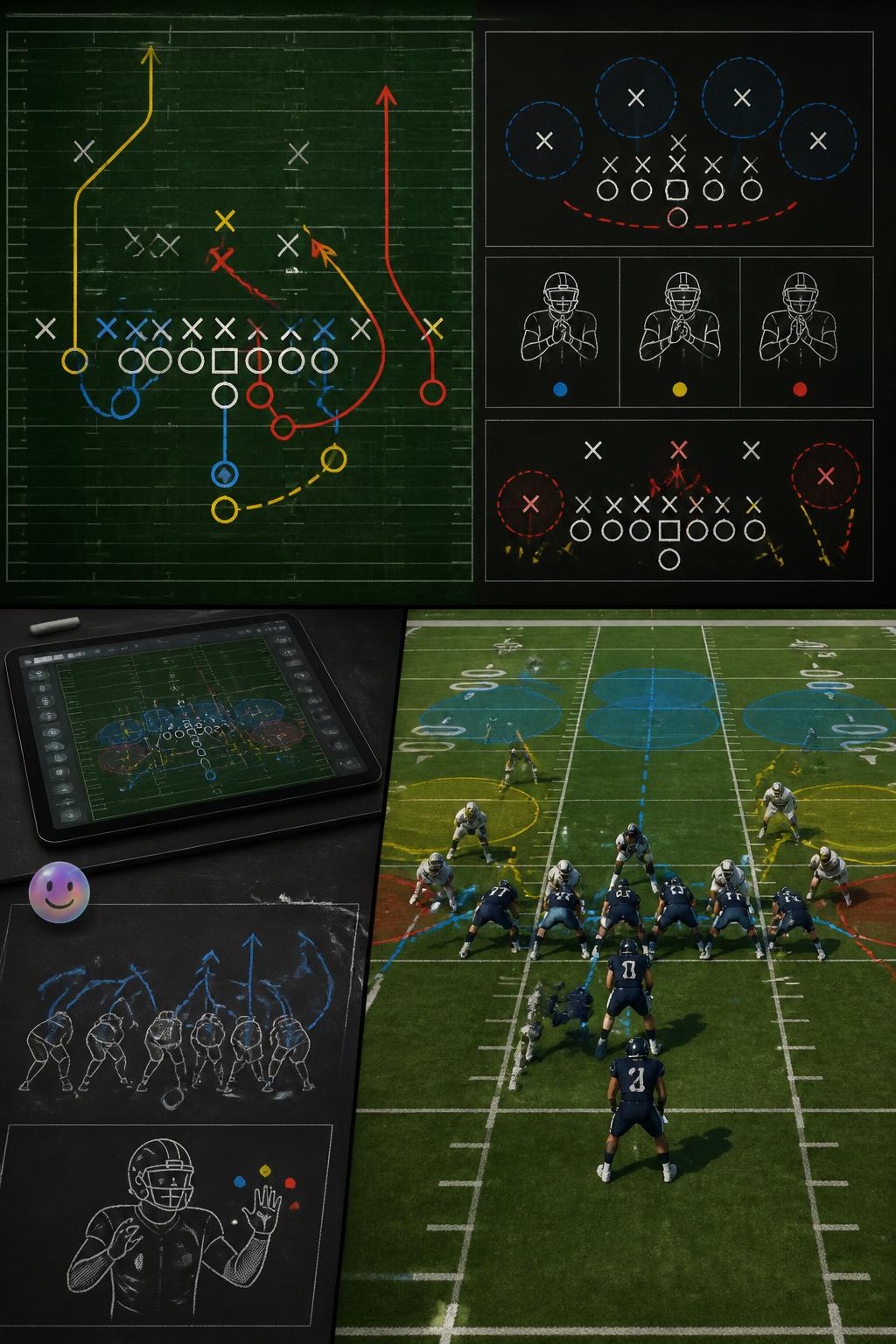 The color-coded gridiron world