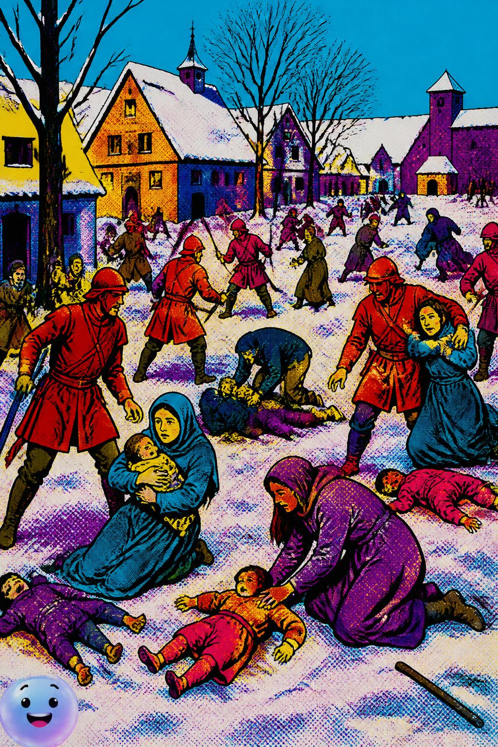 La strage degli innocenti ambientata nella neve