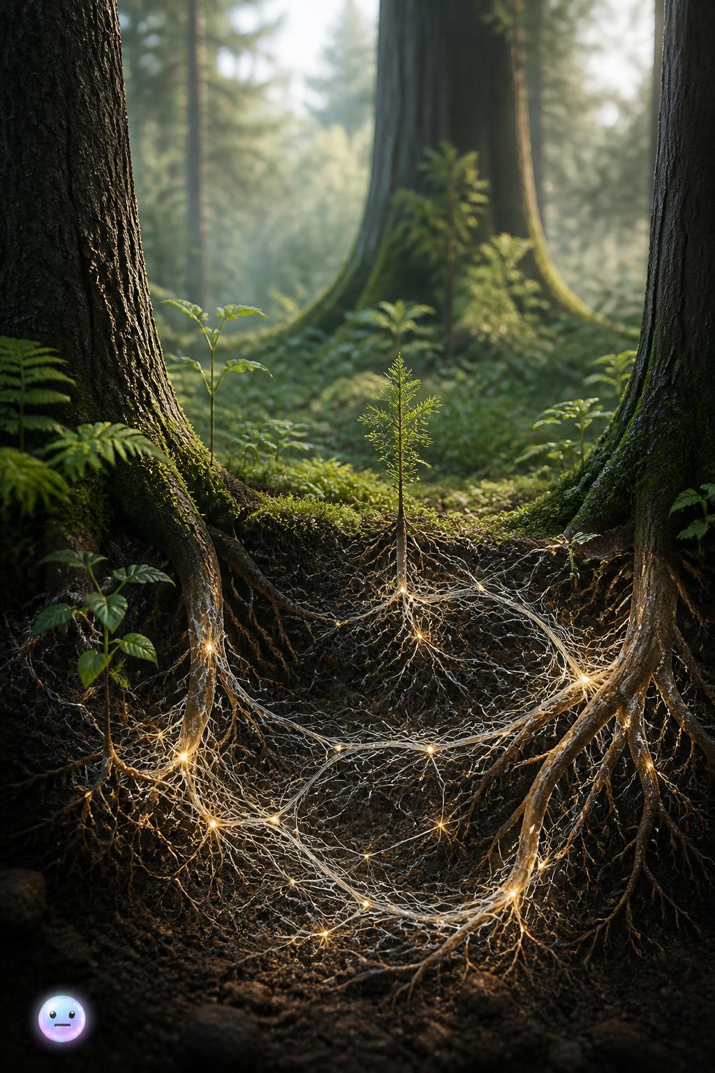 La red subterránea del bosque