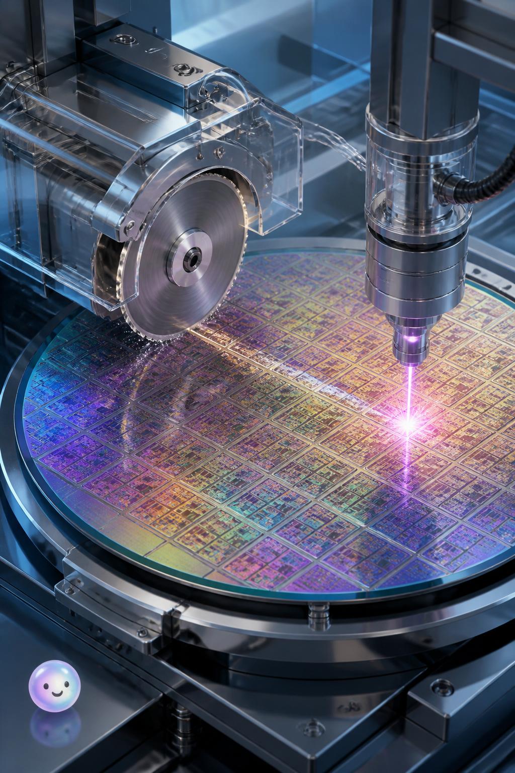 Dicing the wafer into individual dies